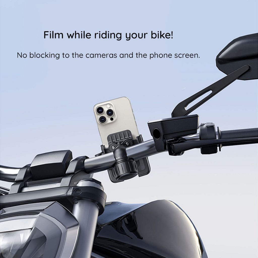 Baseus PrimeTrip Motorsykkel Telefonholder - Svart