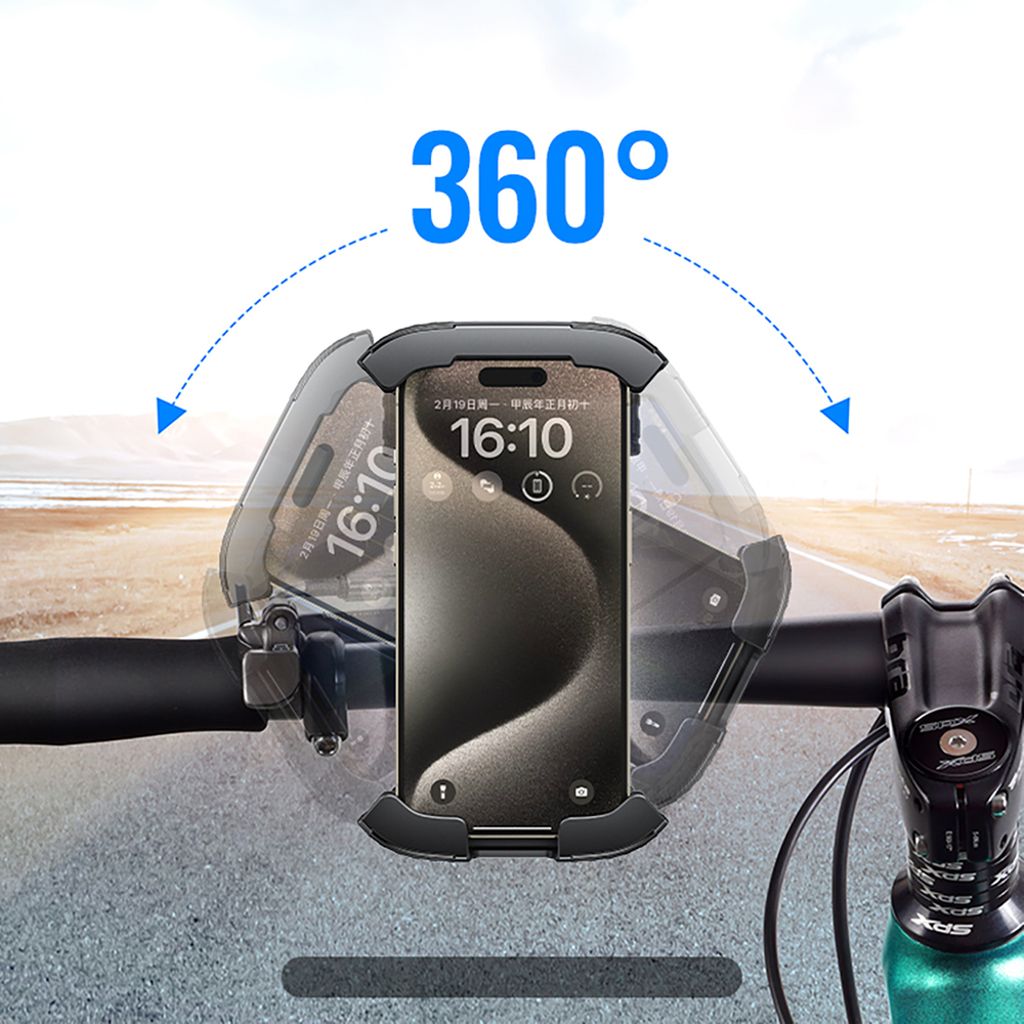Ugreen LP494 Telefonholder for Sykkel/Motorsykkel - Svart