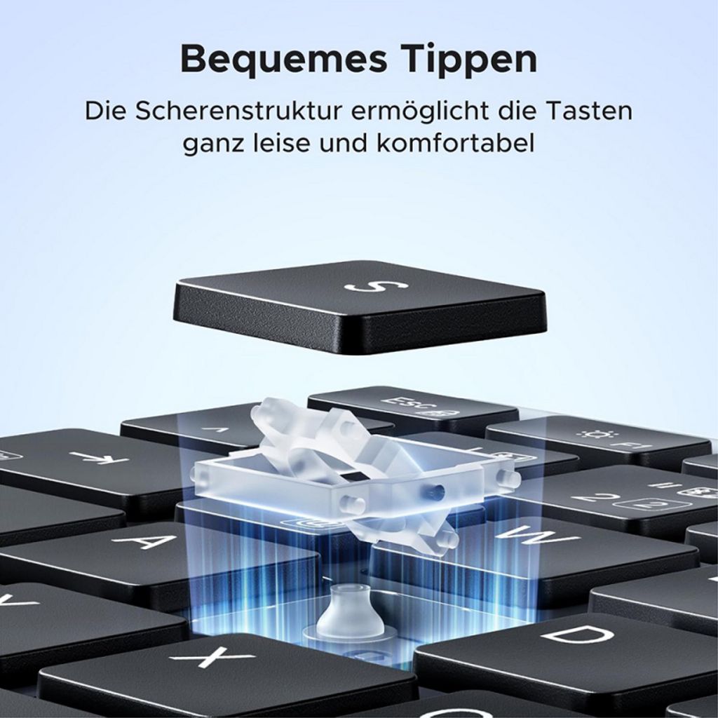UGREEN K552 trådløst tastatur Bluetooth / WiFi 2.4G - sort