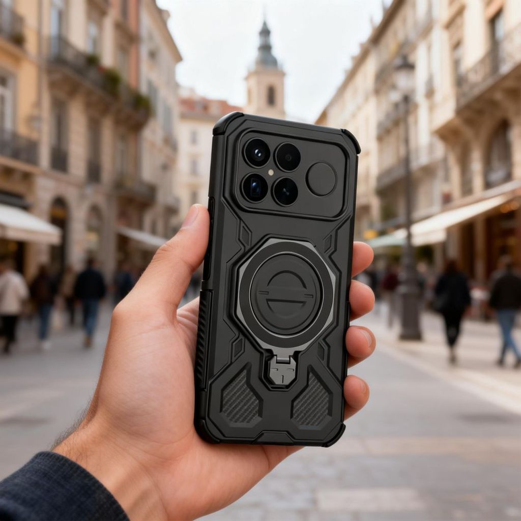 Tech-Protect TacticStand MagSafe Cover til Xiaomi Poco F8 Ultra - Sort