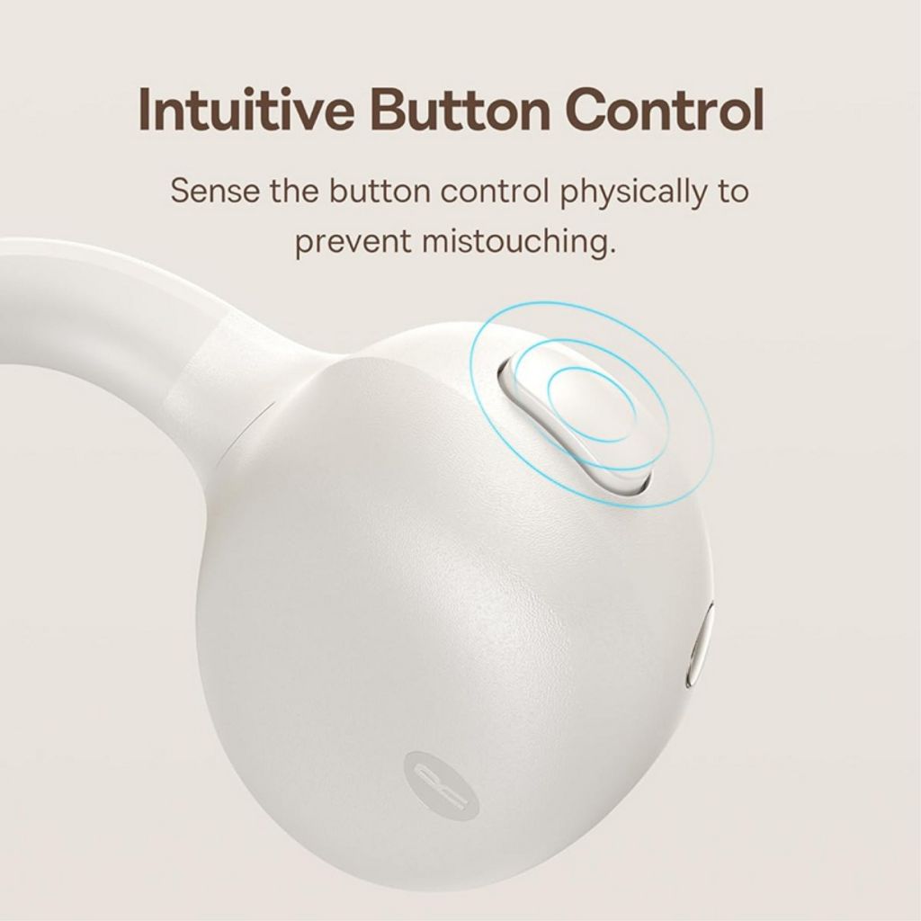 Baseus Bowie MC1 open-ear trådlösa hörlurar – vit