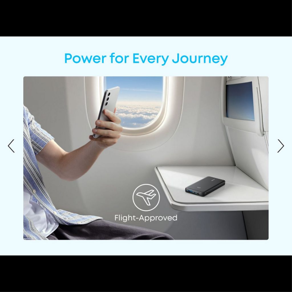 Anker Zolo 10000mAh powerbank – Hvit