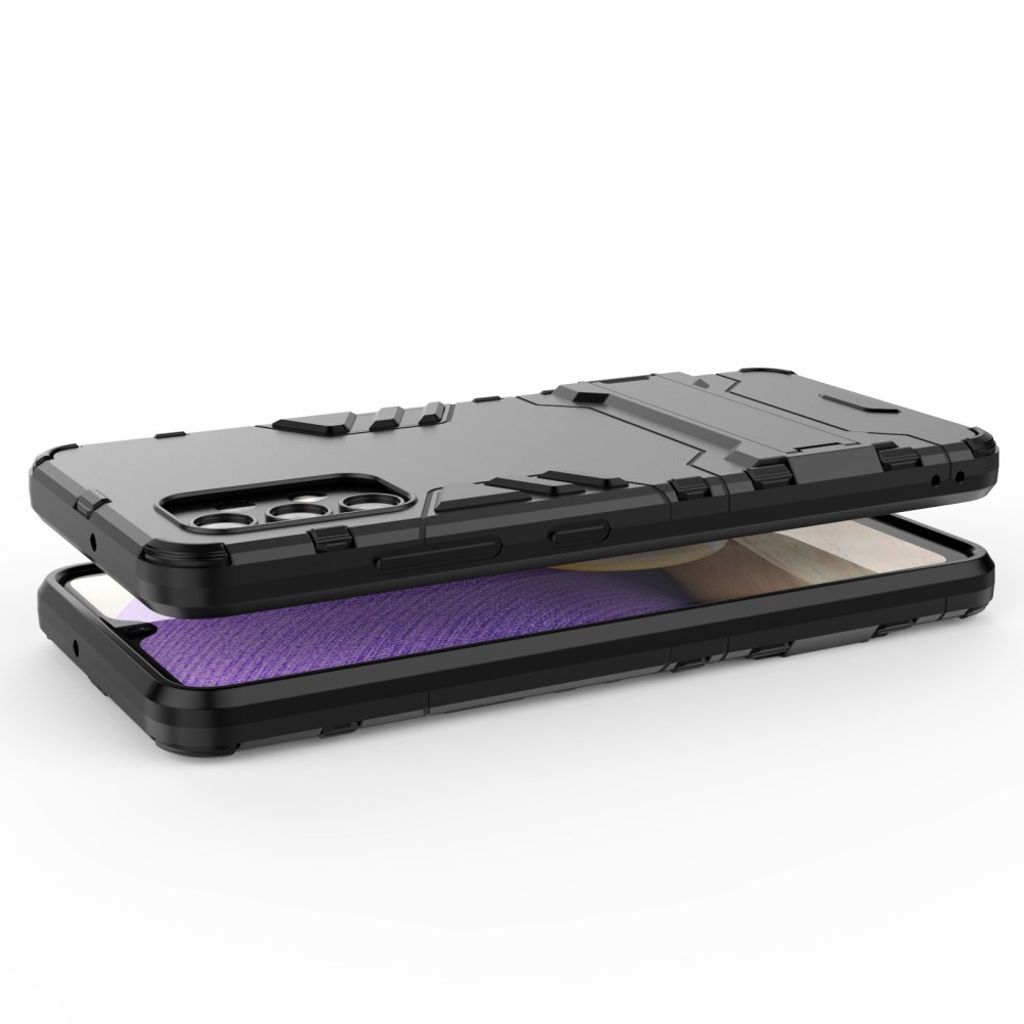 Samsung Galaxy A32 4G -kuori jalustalla – musta