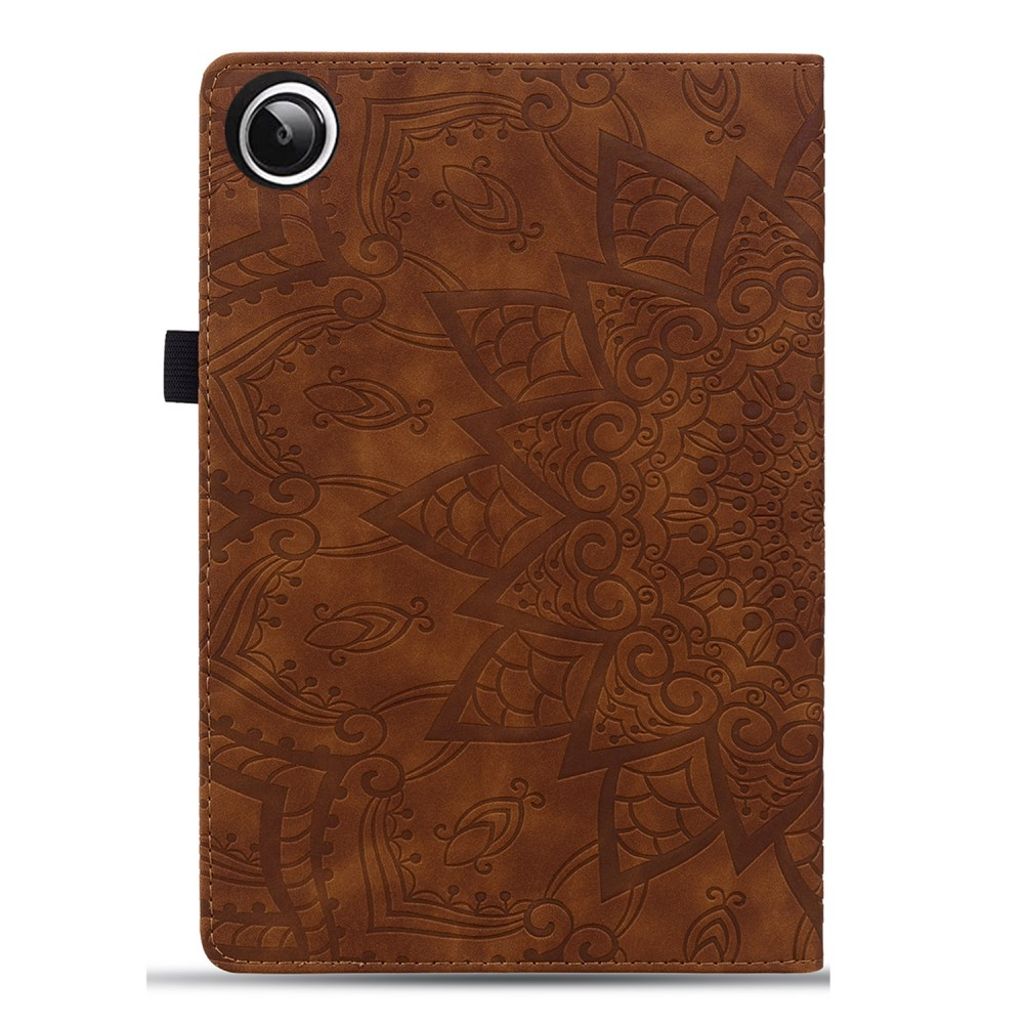 Samsung Galaxy Tab A9 Plus / Galaxy Tab A11 Plus Fodral med tryck - Brun