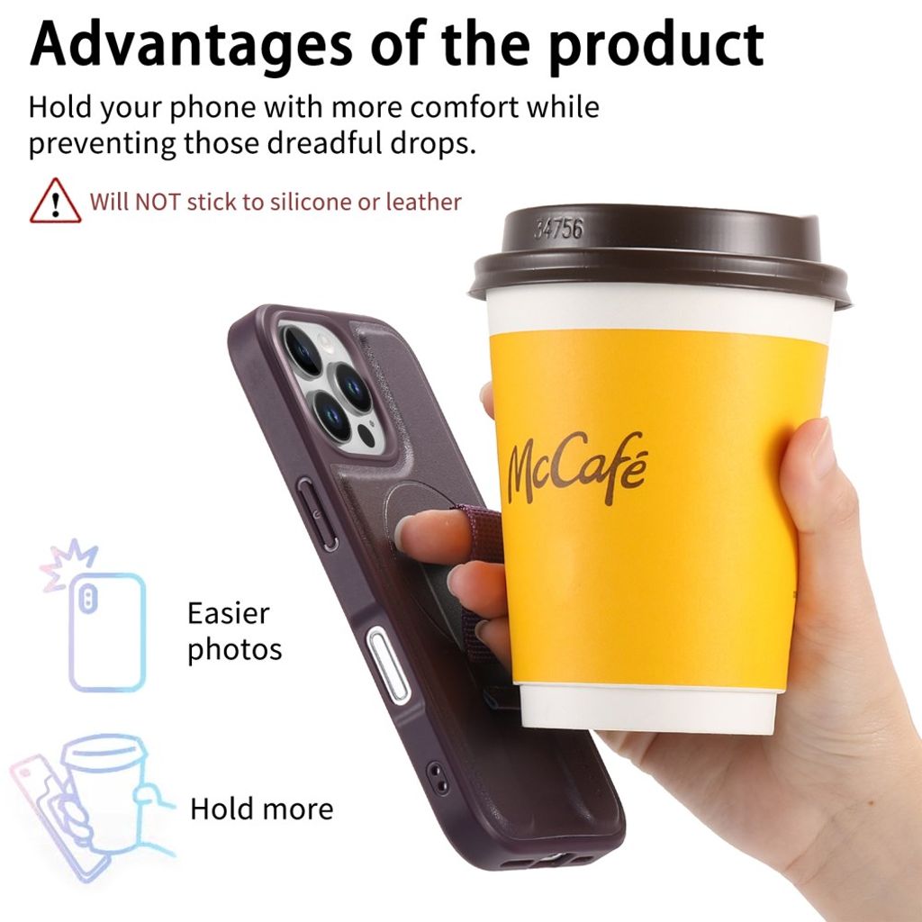 CASENEO iPhone 16 Pro Max Plånboksfodral MagSafe RFID-funktion – Lila