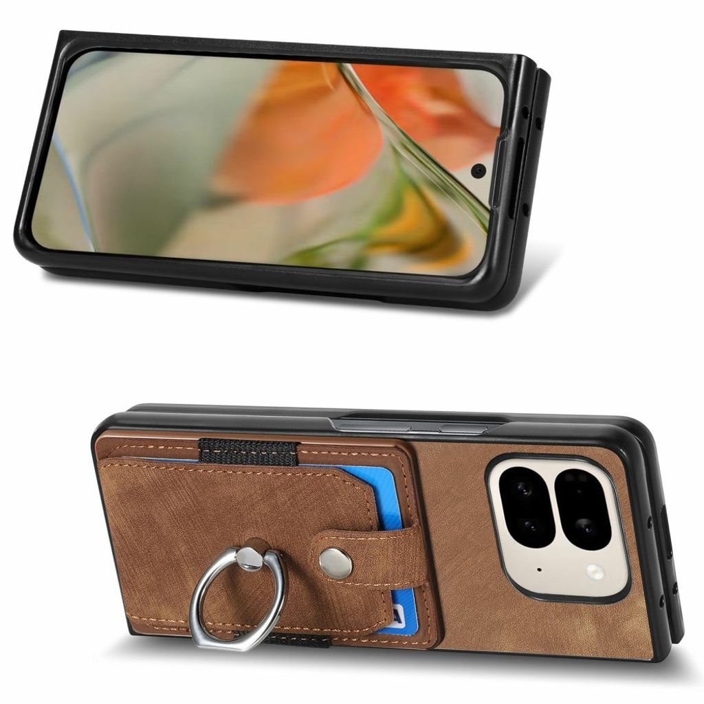 Google Pixel 9 Pro Fold 5G Cover med Stativ - Brun