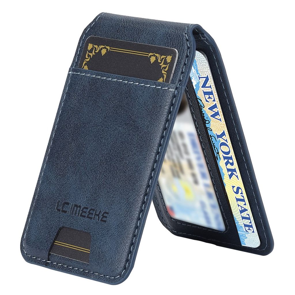 LC.IMEEKE MagSafe-korttikotelo 3 kortille RFID-suojattu – Sininen