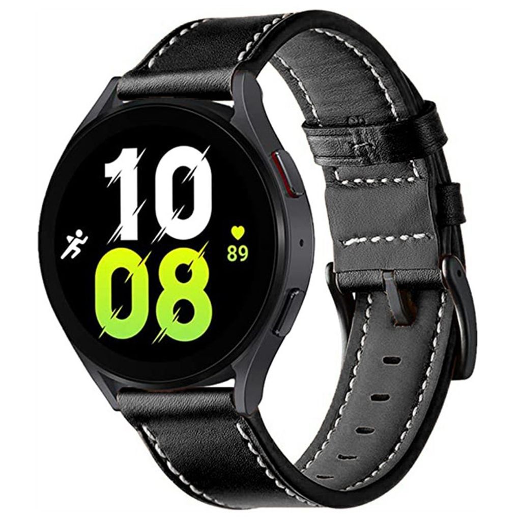 Garmin Forerunner 265 etc. Klockarmband i Läder - Svart