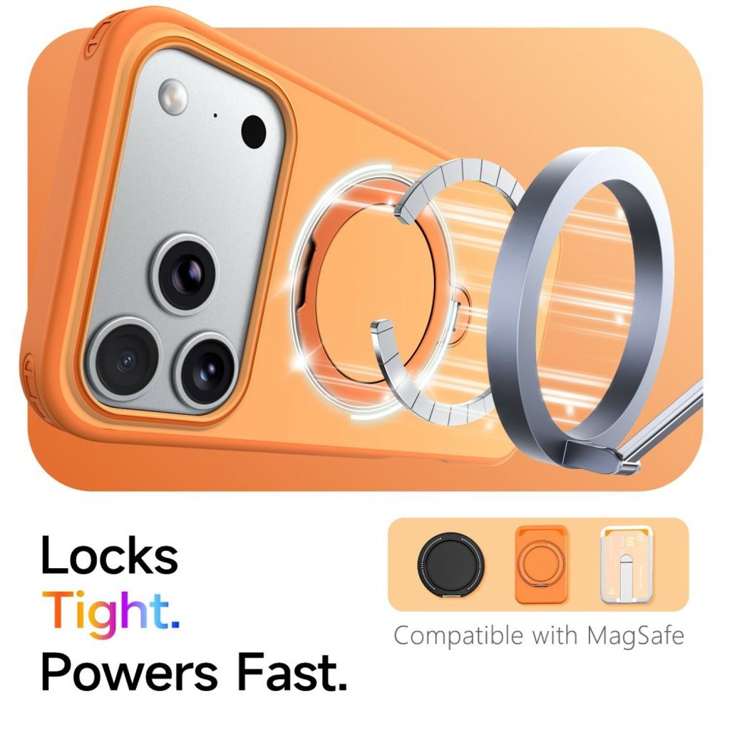 iPhone 18 Pro Max/17 Pro Max MagSafe Skal med Stativ - Orange