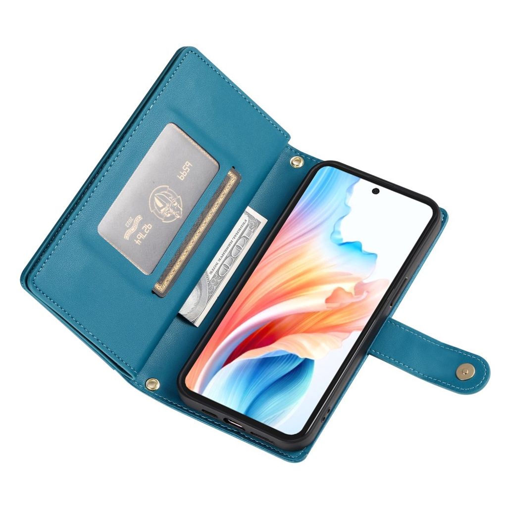 Samsung Galaxy S26 Lompakkokotelo kantohihnalla - Sininen