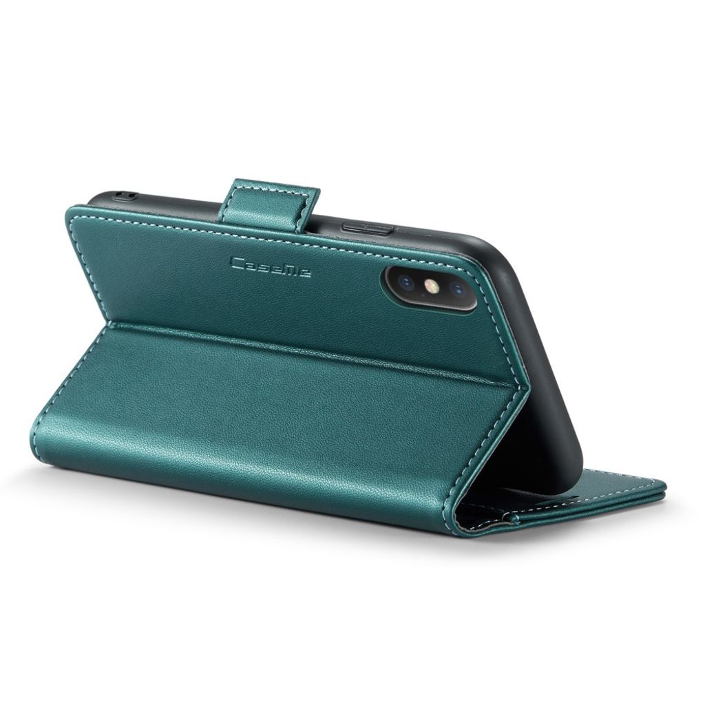 CASEME iPhone XS Max Pungetui med RFID og 3 Kortplads – Grøn