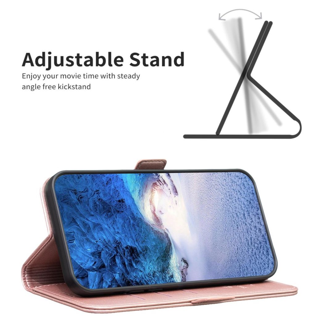 iPhone 18 Pro/17 Pro Lompakkokotelo magneettisella sulkimella - Vaaleanpunainen
