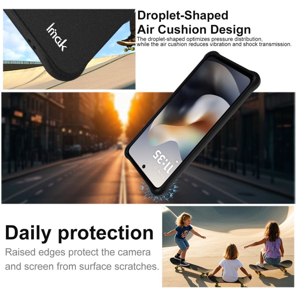 IMAK Motorola Moto G86 Power 5G Deksel TPU Støtsikker - Svart