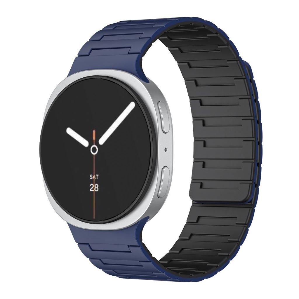 Samsung Galaxy Watch8 Classic 46 mm jne. Kellonranneke, Silikoni - sininen+musta