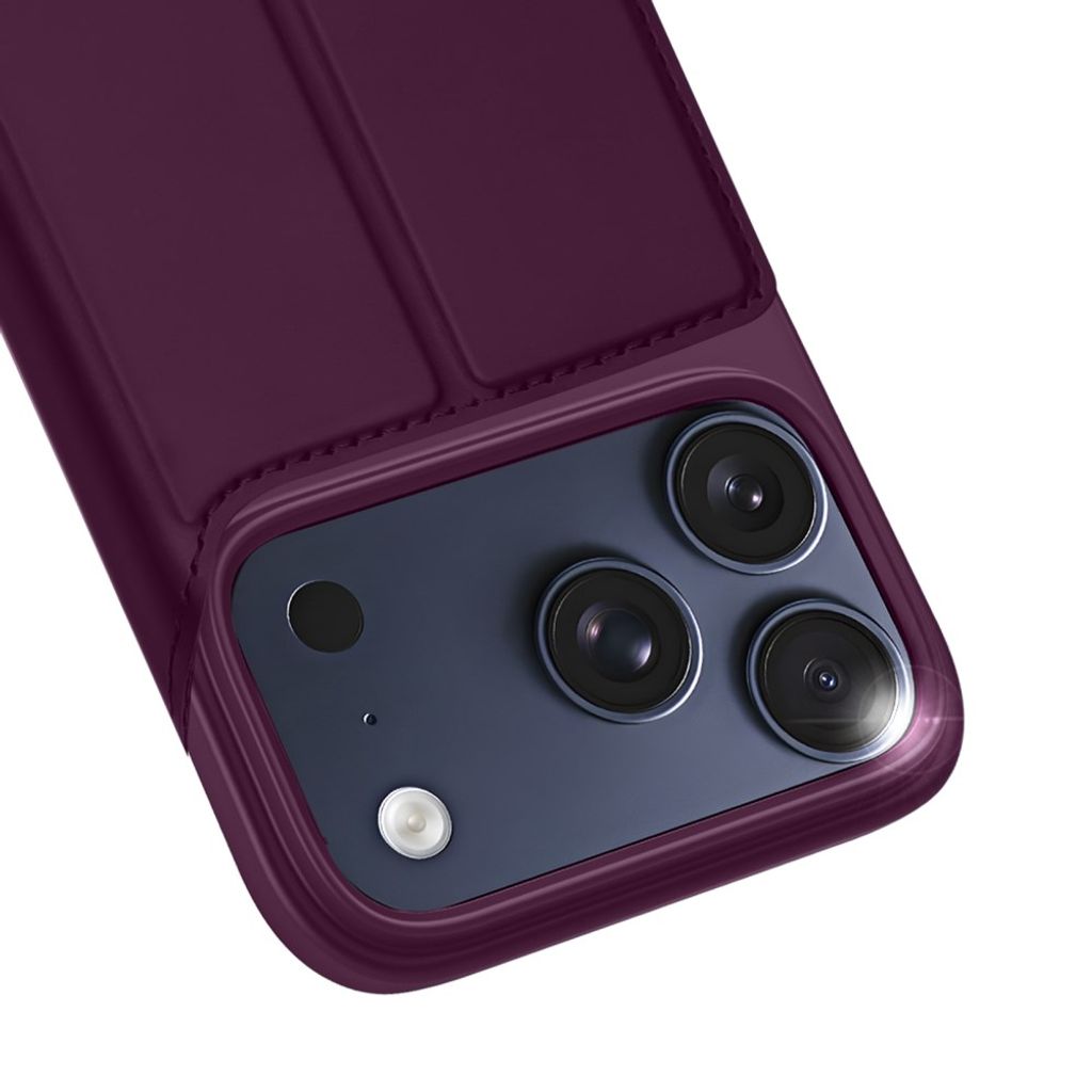 DUX DUCIS iPhone 18 Pro Max / 17 Pro Max Lompakkokotelo PU-nahka - Dark Cherry