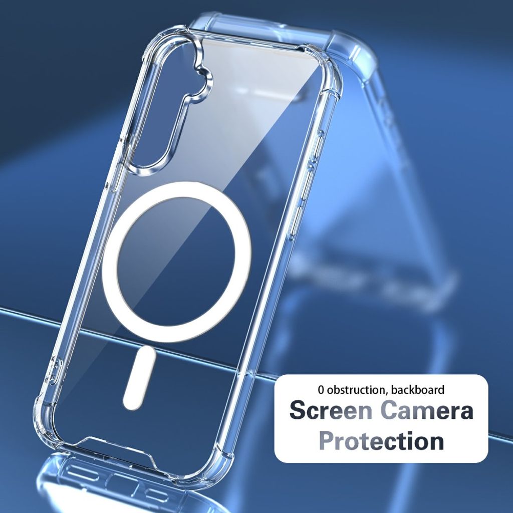 Samsung Galaxy S26 FE/S25 FE MagSafe Stötsäkert Skal - Transparent