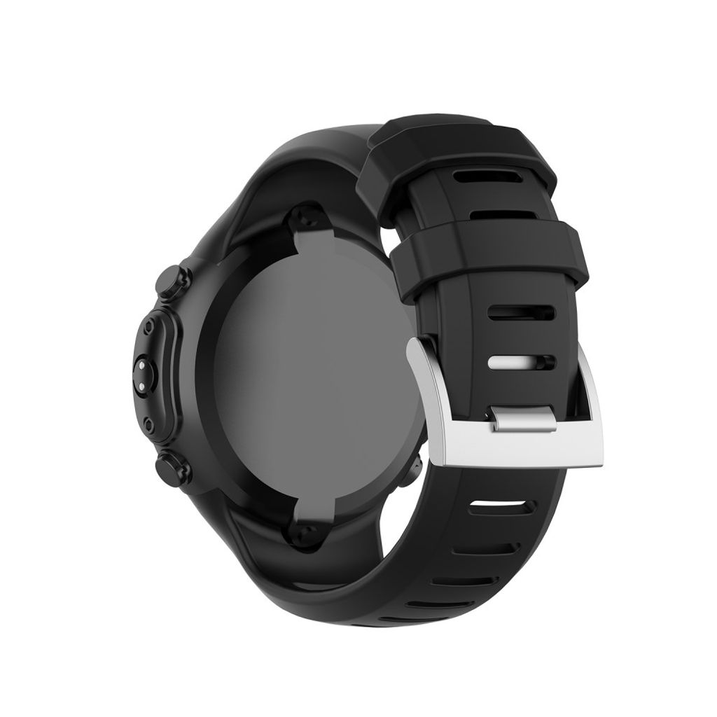 Suunto D6 Dive/D6i Novo/Zulu -kellon ranneke silikonilla – musta