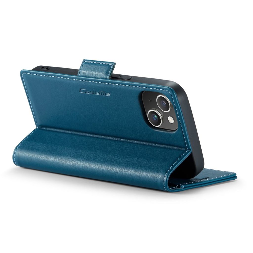 CASEME iPhone 14 Pungetui RFID-blokerende 3 Kortpladser – Blå