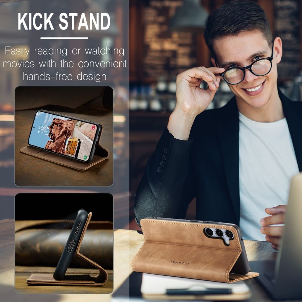 CASEME Samsung Galaxy S25 FE Plånboksfodral med Kortfack - Brun