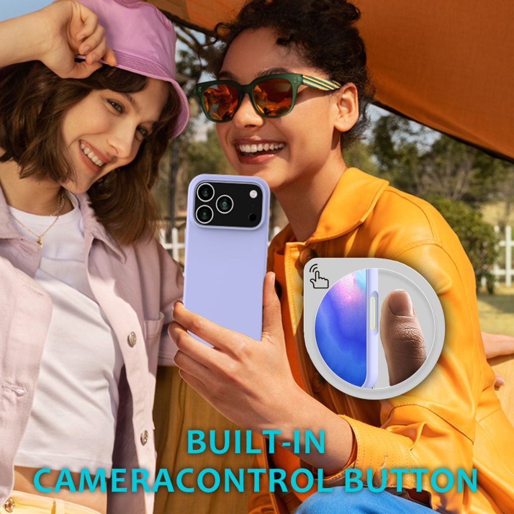 iPhone 17 Pro Max silicone phone case - light blue
