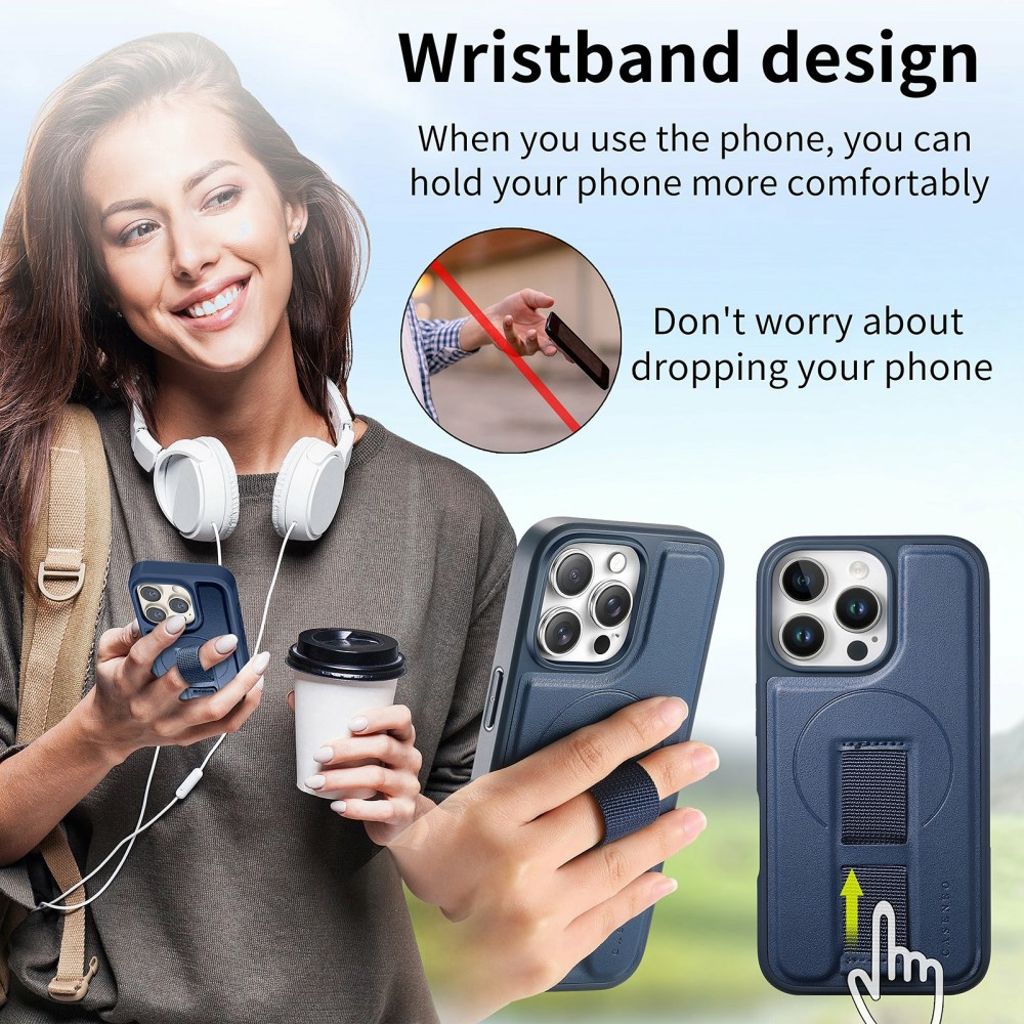 CASENEO iPhone 15 Pro Max Kotelo - Sininen