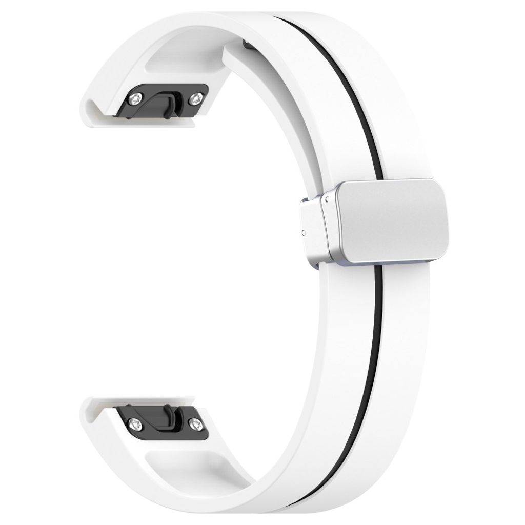 Garmin Fenix 7S etc. Watch Strap in Silicone - White