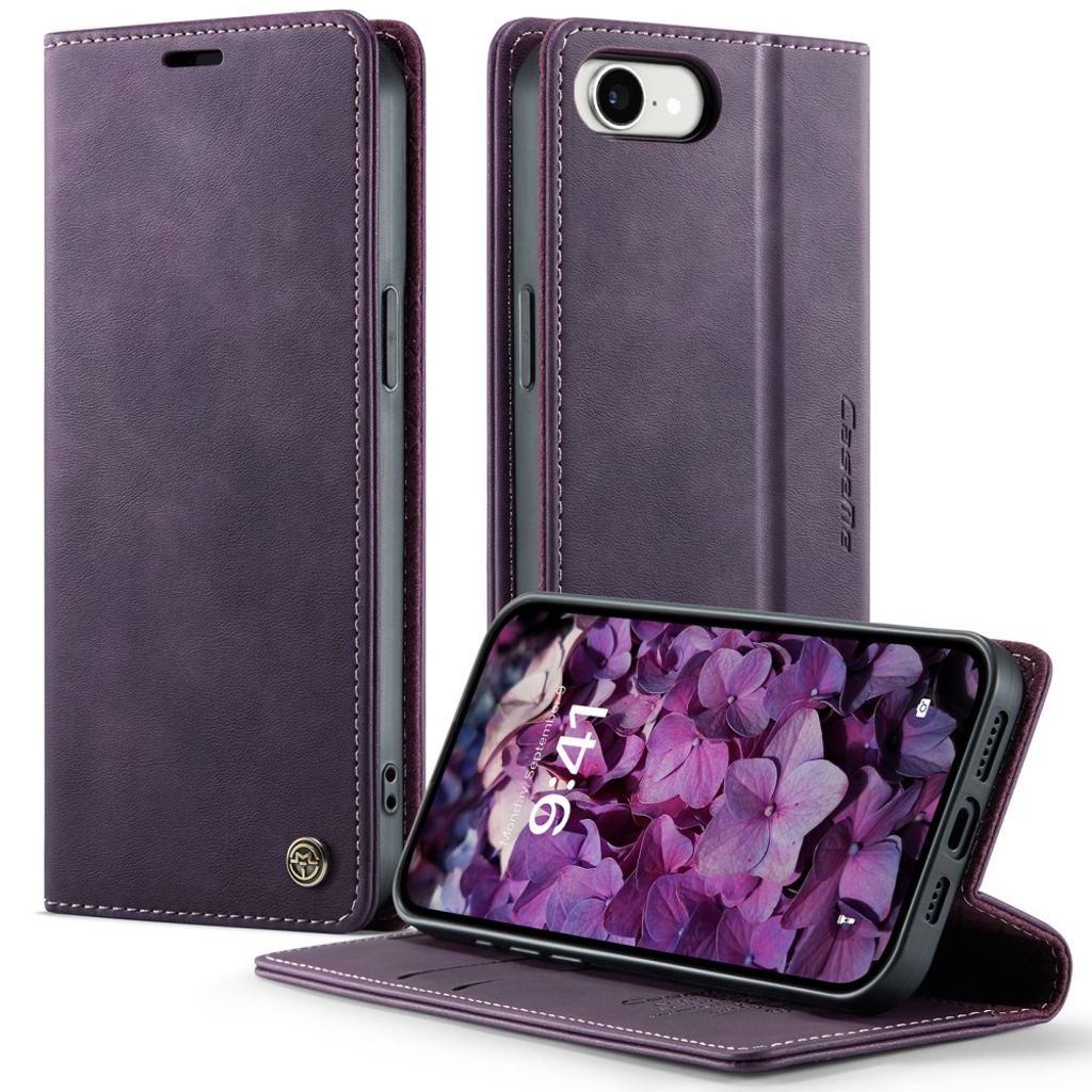 CASEME iPhone 16e Plånboksfodral RFID-blockerande med Stativ – Lila
