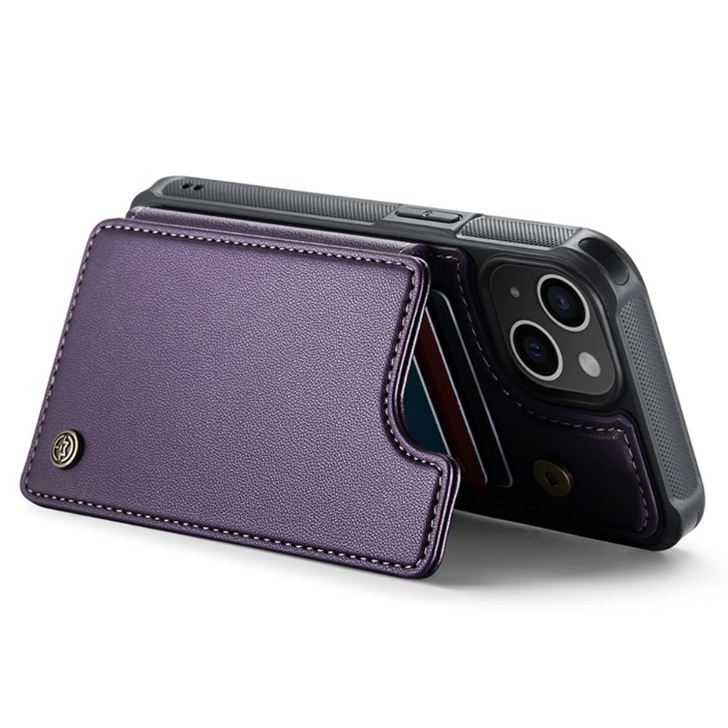 CASEME C22 iPhone 14 Plus Lompakkokuori RFID-estävä – Violetti