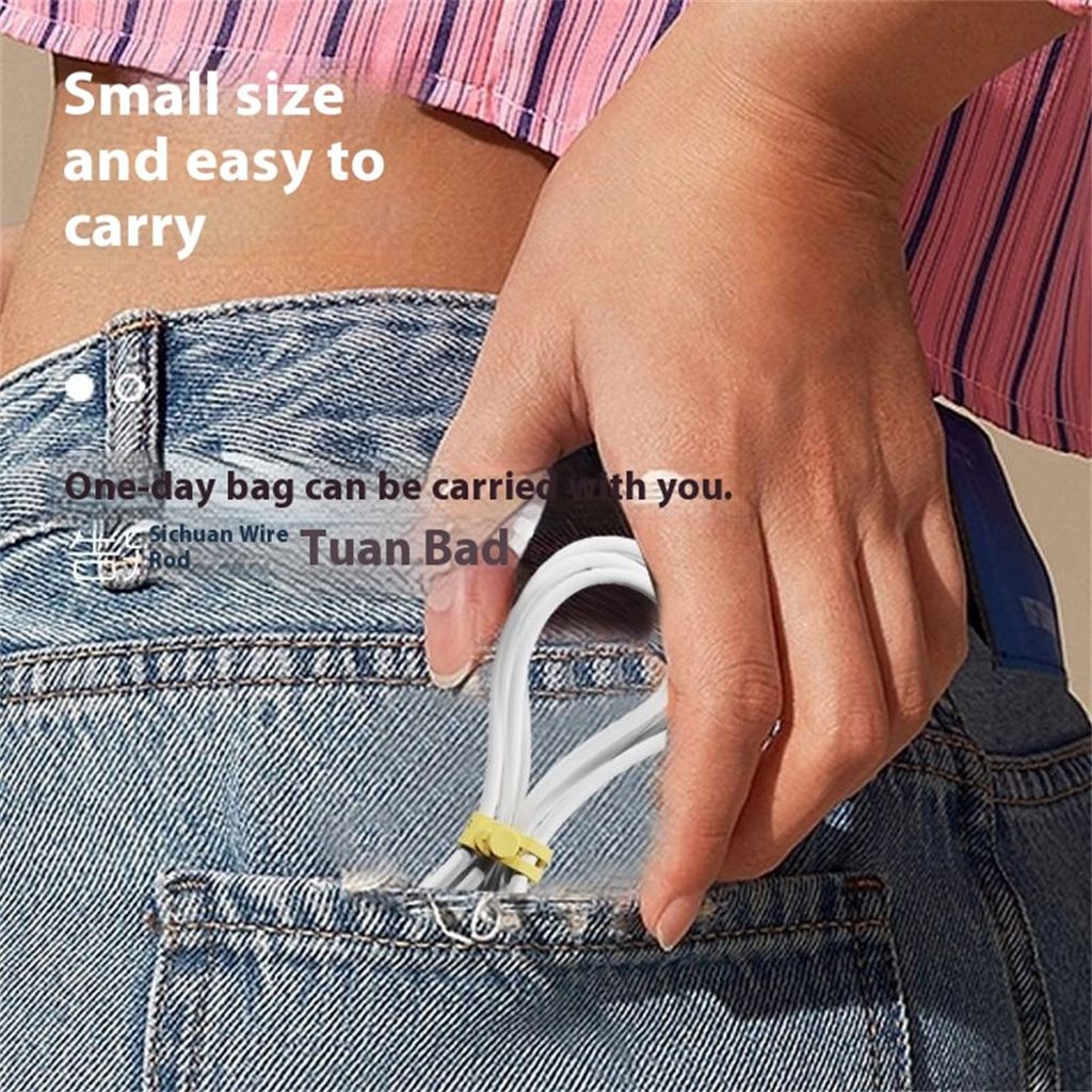 Silikonkabelholder, 80 mm – svart