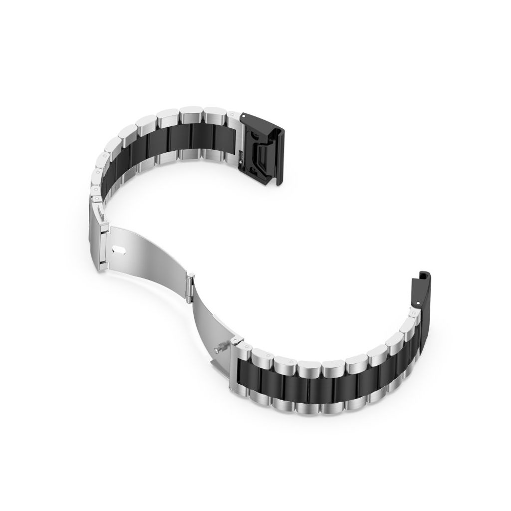 Garmin Quatix 7 Pro etc. Klokkereim i rustfritt stål - Sølv / Svart