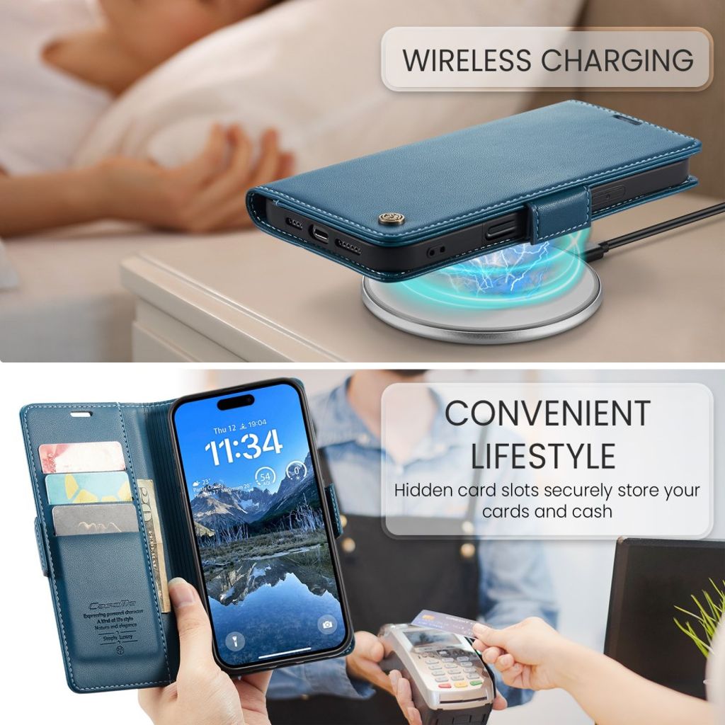 CASEME iPhone Air Etui med Kortplads - Blå