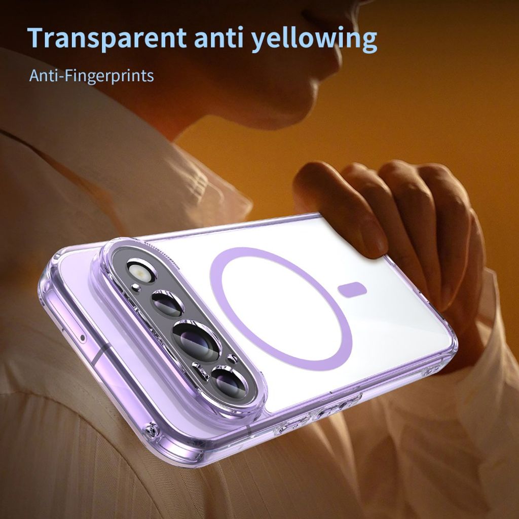 Google Pixel 11 MagSafe Skal - Transparent Lila