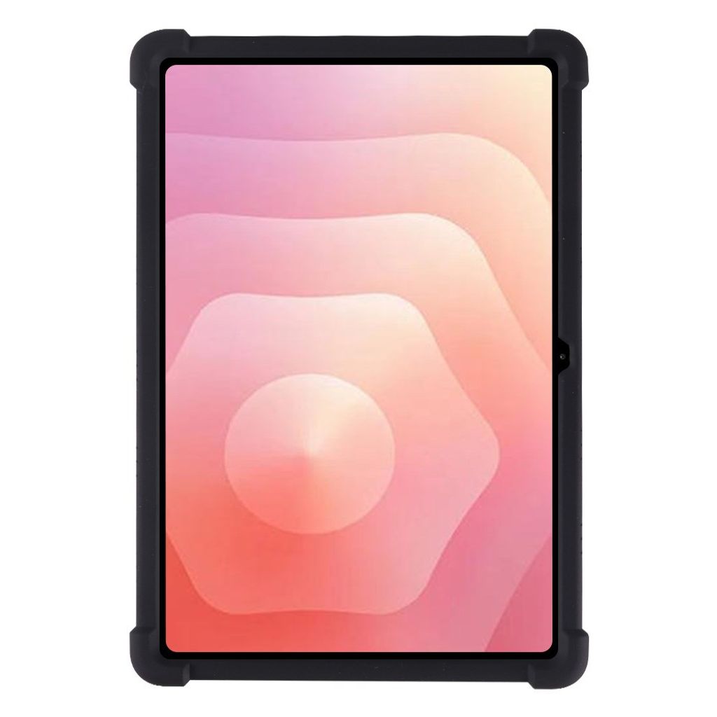 Samsung Galaxy Tab S12 Plus Silikonskal med stativ - Svart