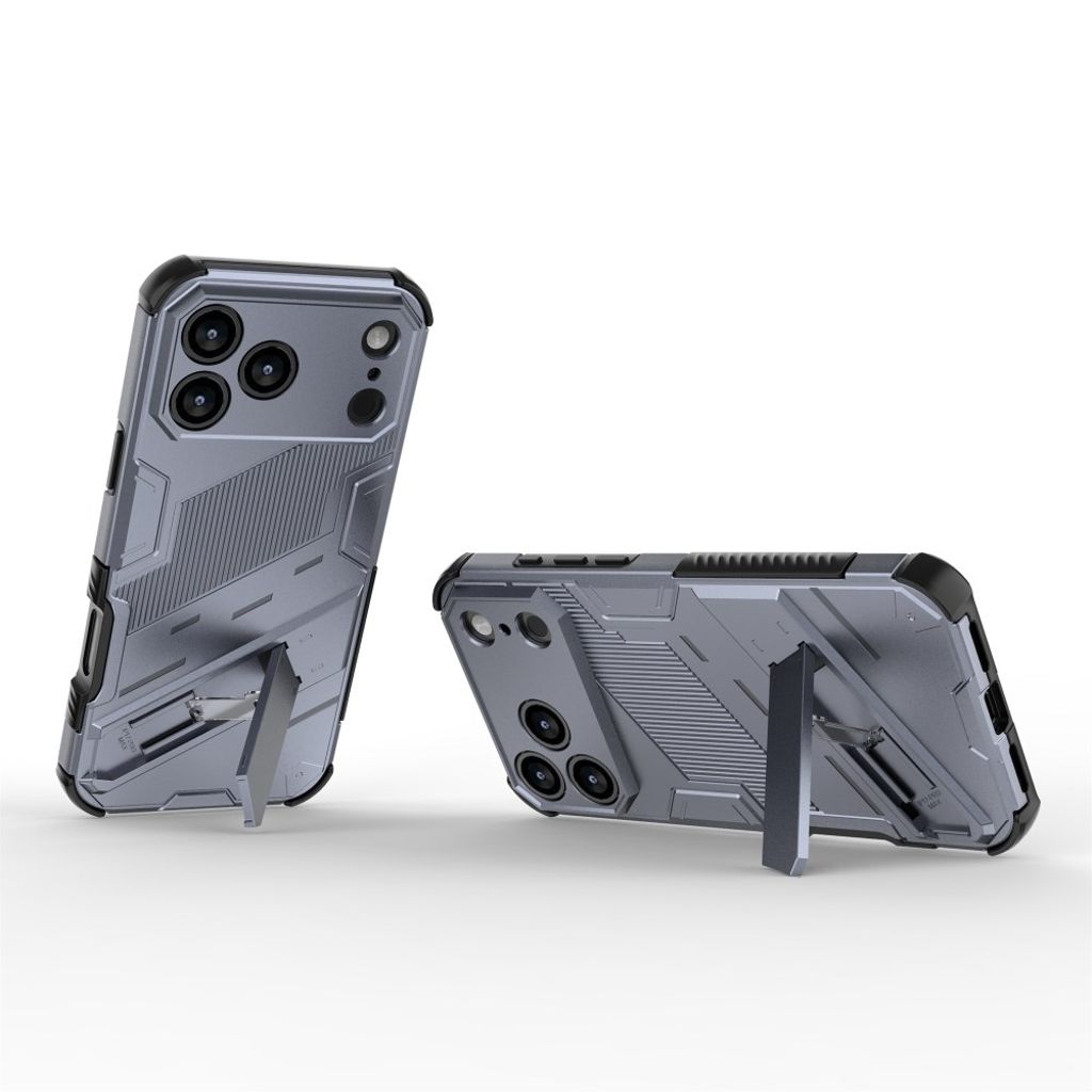 iPhone 17 Pro Max Deksel med Stativ - Grå