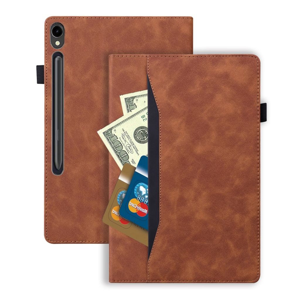 Samsung Galaxy Tab S10 FE Plus Cover with Card Slot - Brown