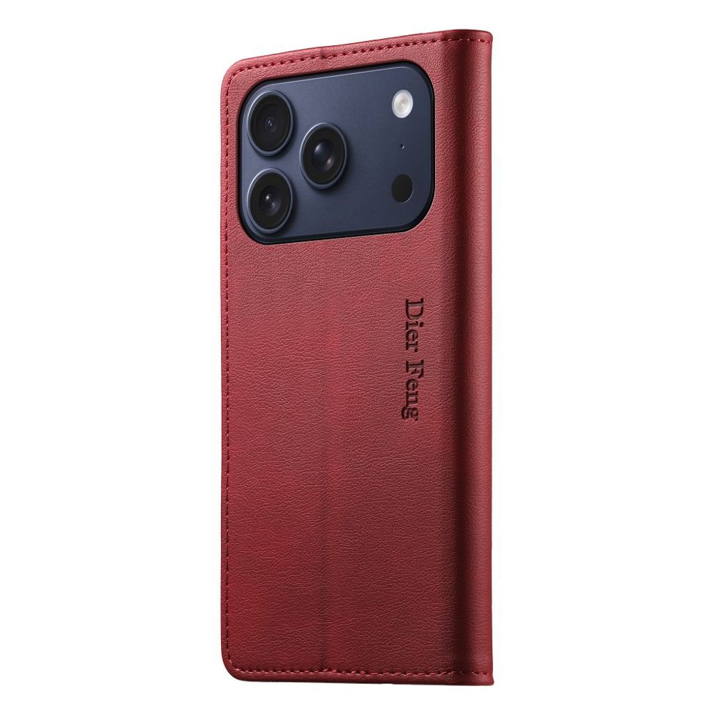 DIERFENG iPhone 18 Pro/17 Pro Lommeboketui RFID-blokkerende - Blå