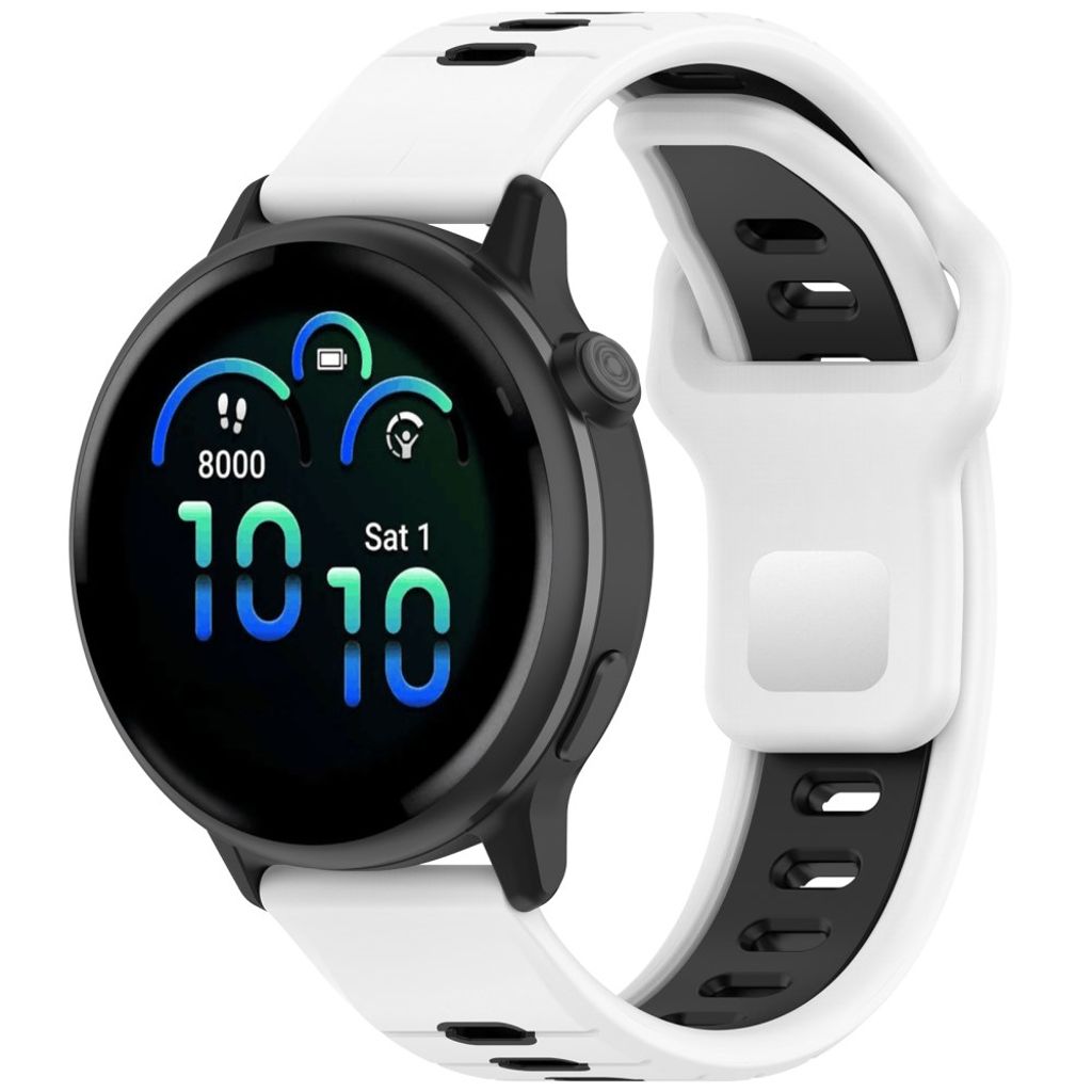 Garmin Vivoactive 6/Approach S50/Venu etc. Watch Band – White/Black