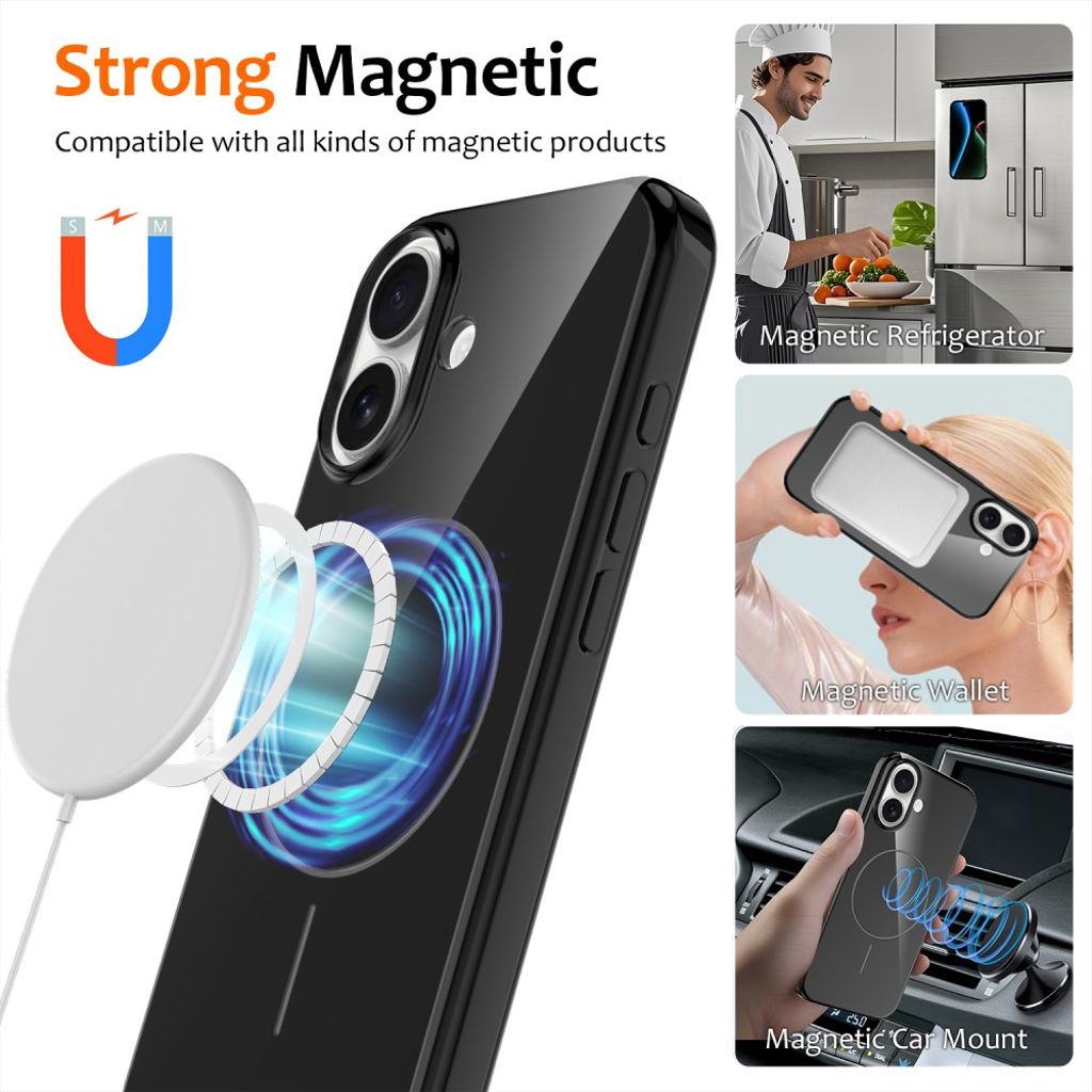iPhone 17 MagSafe-kompatibelt Skal med Bärrem - Svart