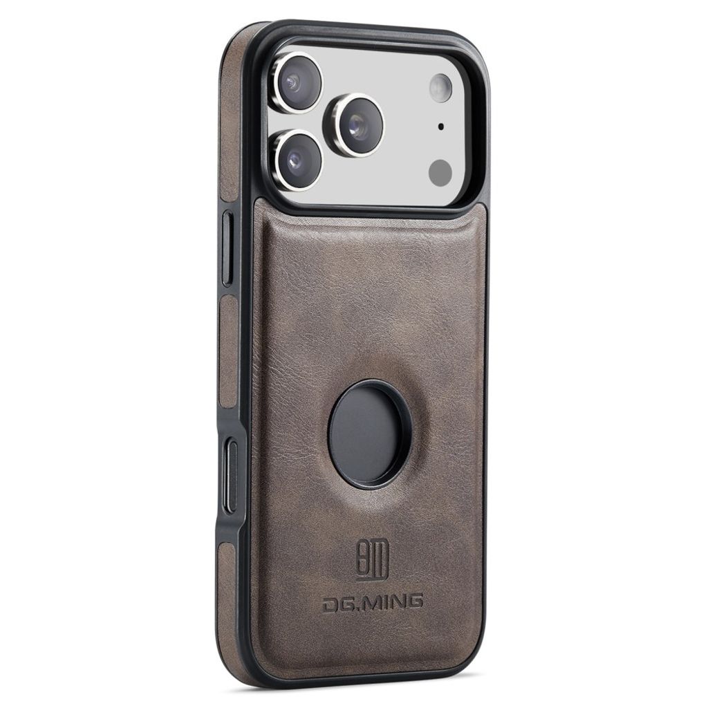 DG.MING iPhone 18 Pro Max/17 Pro Max Deksel med Magnetisk Lommebok - Brun