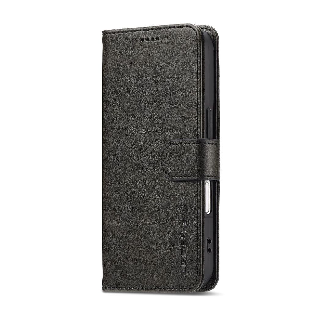 LC.IMEEKE iPhone 17 Wallet Cover with Stand - Black