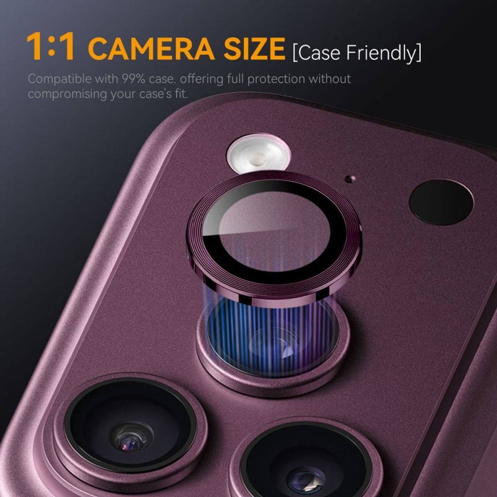 NORTHJO iPhone 18 Pro/18 Pro Max -suojakalvo karkaistusta lasista - violetti