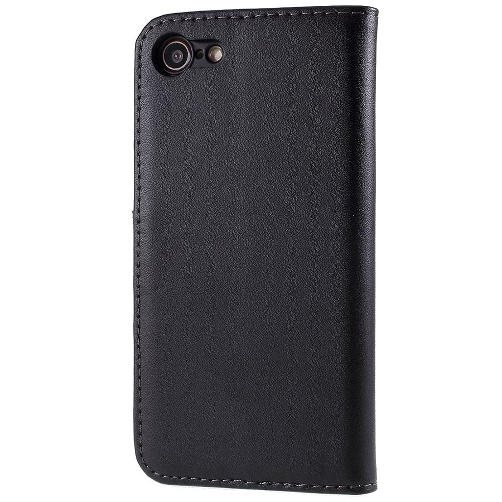 iPhone 8/7/SE (2020)/SE (2022) Plånboksfodral i Äkta Läder – Svart