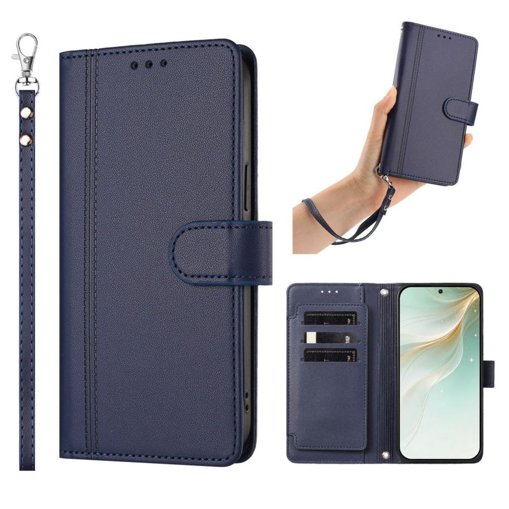 Xiaomi 17T Lompakkokotelo käsihihnalla - Tummansininen
