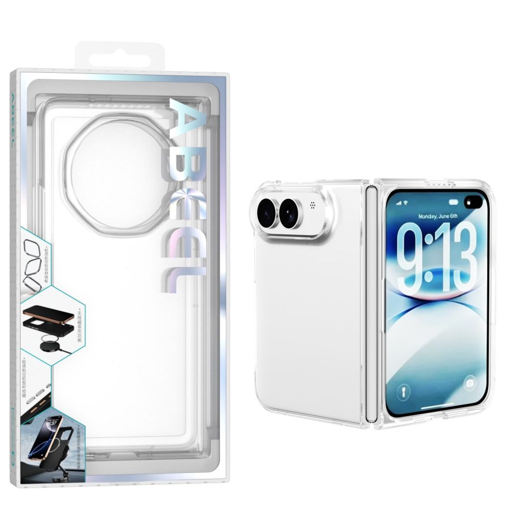 iPhone Fold Cover Anti-Drop - Gennemsigtig