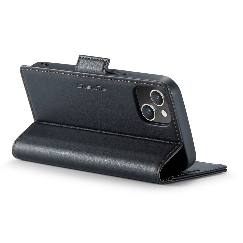 CASEME iPhone 14 Lommeboketui RFID-blokkerende 3 Kortspor - Svart