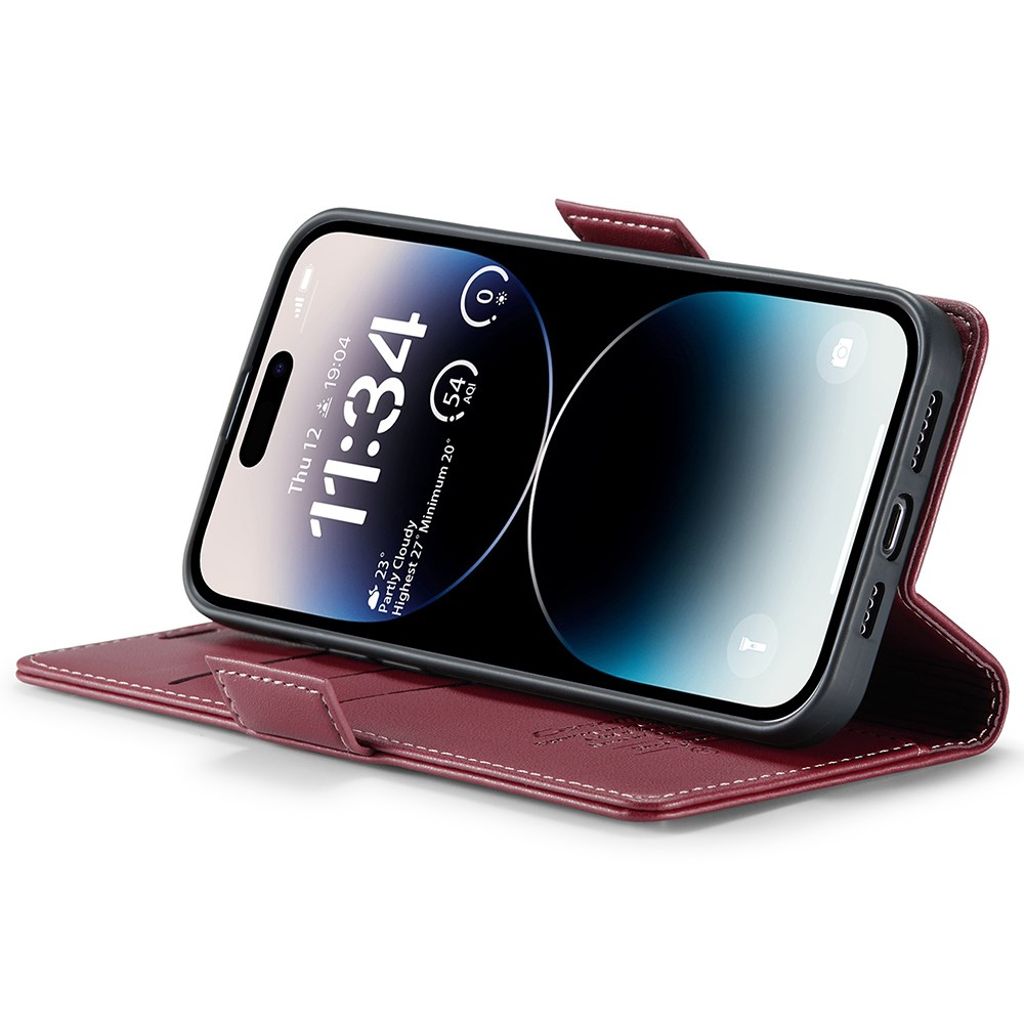 CASEME iPhone 15 Pro Max Kotelo Korttipaikka - Punainen