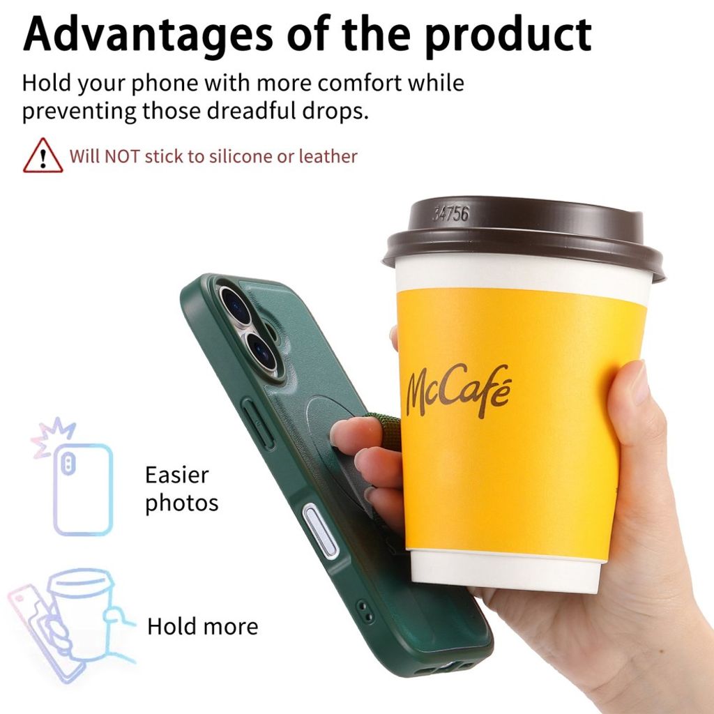 CASENEO iPhone 16 Plus Case with MagSafe - Green