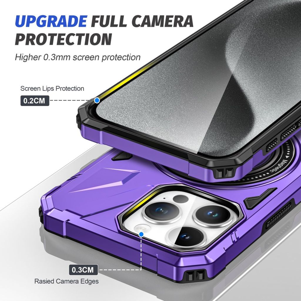 iPhone 12 Pro Max Cover med Ringholder - Lilla