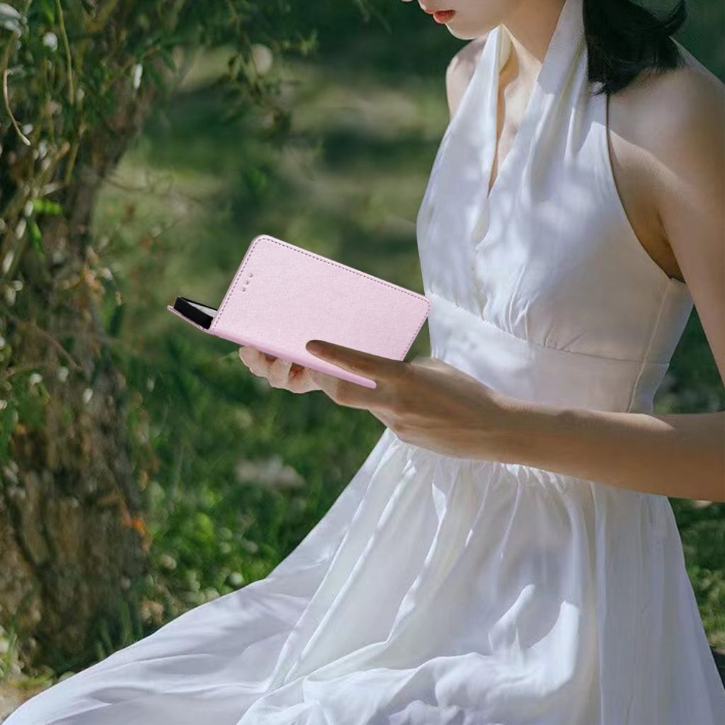 iPhone 12 Pro Max Pungetui med Kortplads - Lyselilla