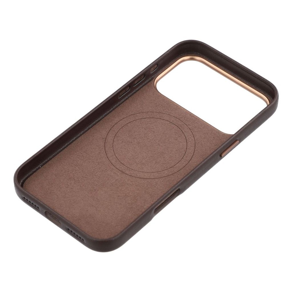iPhone 18 Pro Max/17 Pro Max Skal med kortfack PU-läder - Mörkbrun